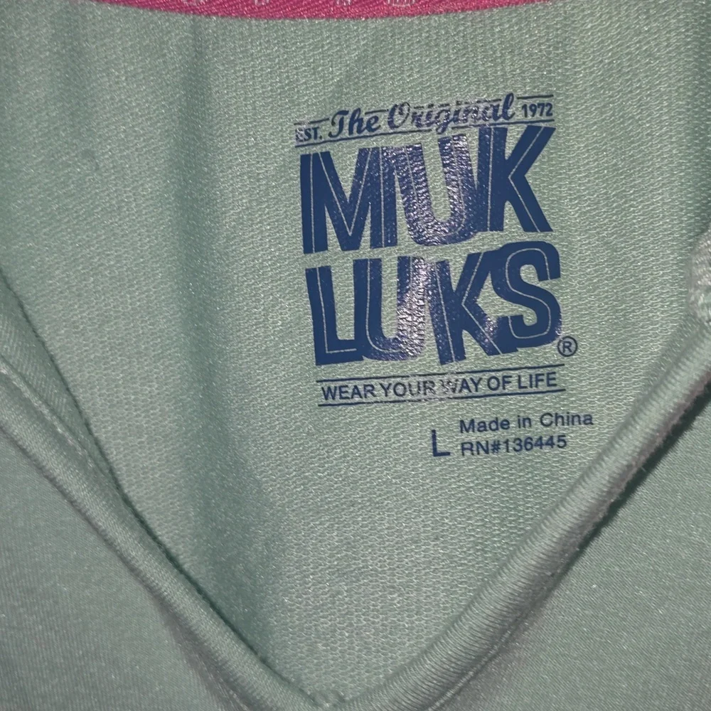 Muk Luks Women's Hoodie with Pink Accents - Picture 3 of 5